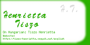 henrietta tiszo business card